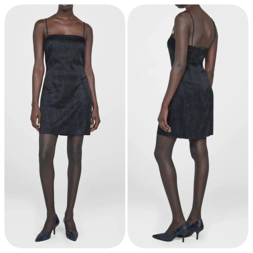 Anine Bing Valentine Silk Mini Slip Dress Sz L